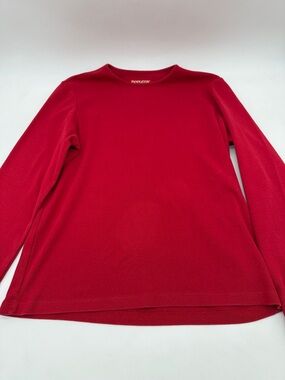 Pendleton Red Long Sleeve Crewneck Top Women's Medium 100% Cotton